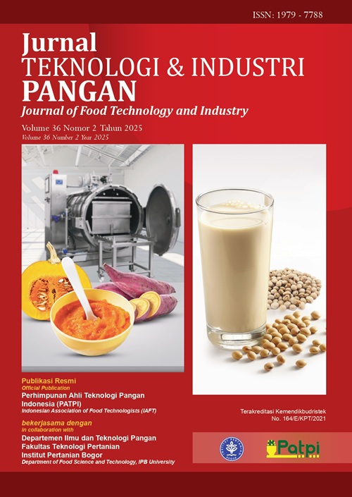 					View Vol. 36 No. 2 (2025): Jurnal Teknologi dan Industri Pangan
				