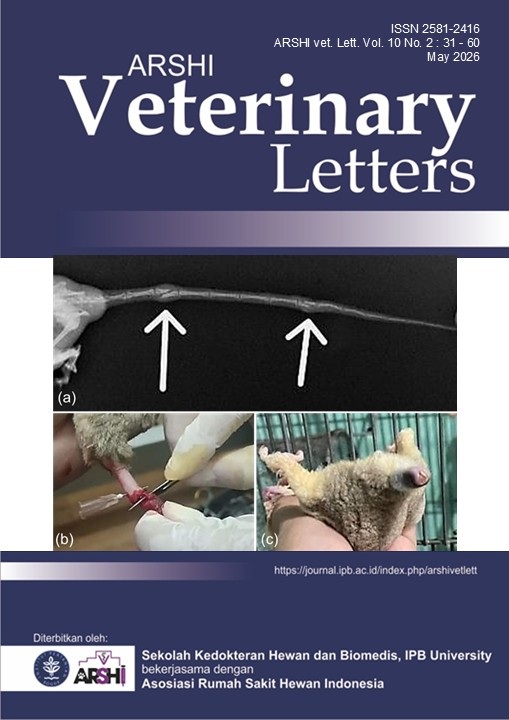 								View Vol. 10 No. 2 (2026): ARSHI Veterinary Letters - May 2026
							