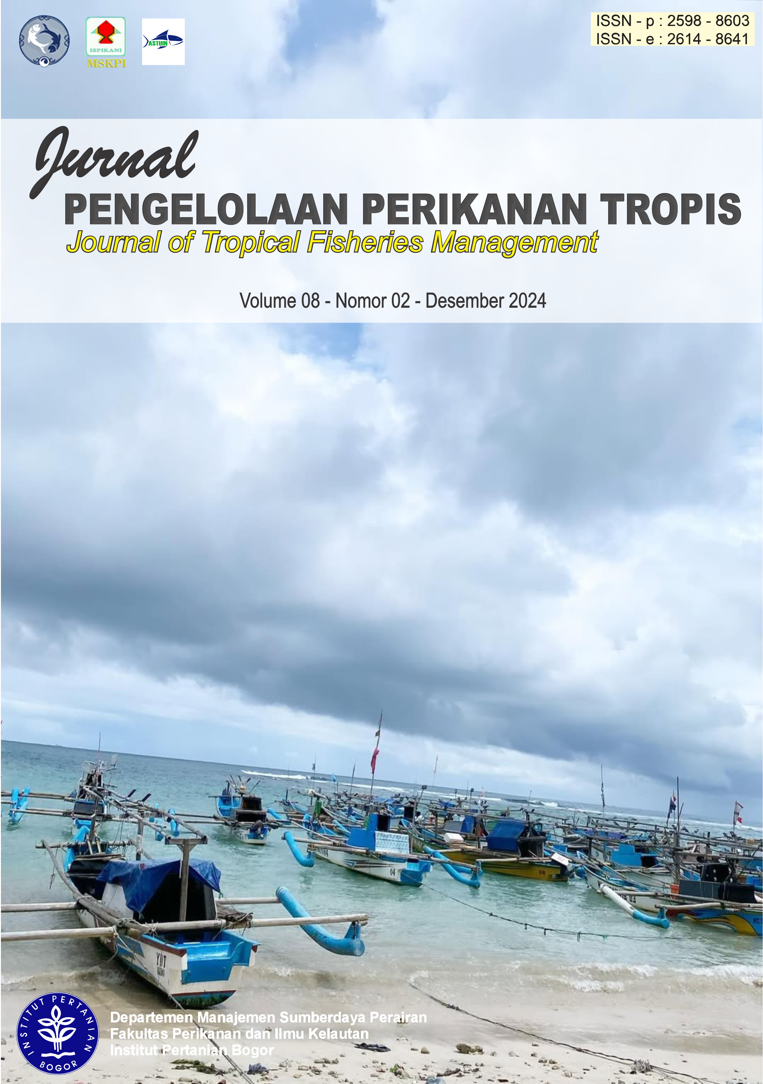 					View Vol. 8 No. 2 (2024): Jurnal Pengelolaan Perikanan Tropis (Journal Of Tropical Fisheries Management)
				