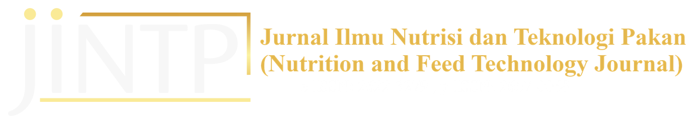 Jurnal Ilmu Nutrisi dan Teknologi Pakan