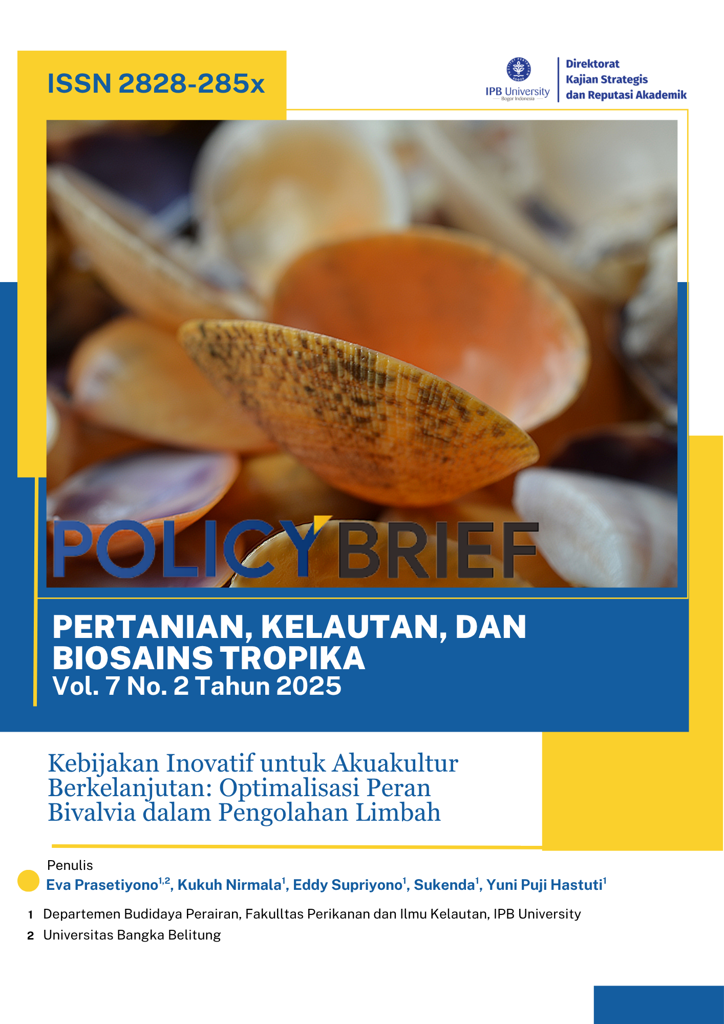 Kebijakan Inovatif untuk Akuakultur Berkelanjutan: Optimalisasi Peran Bivalvia dalam Pengolahan Limbah