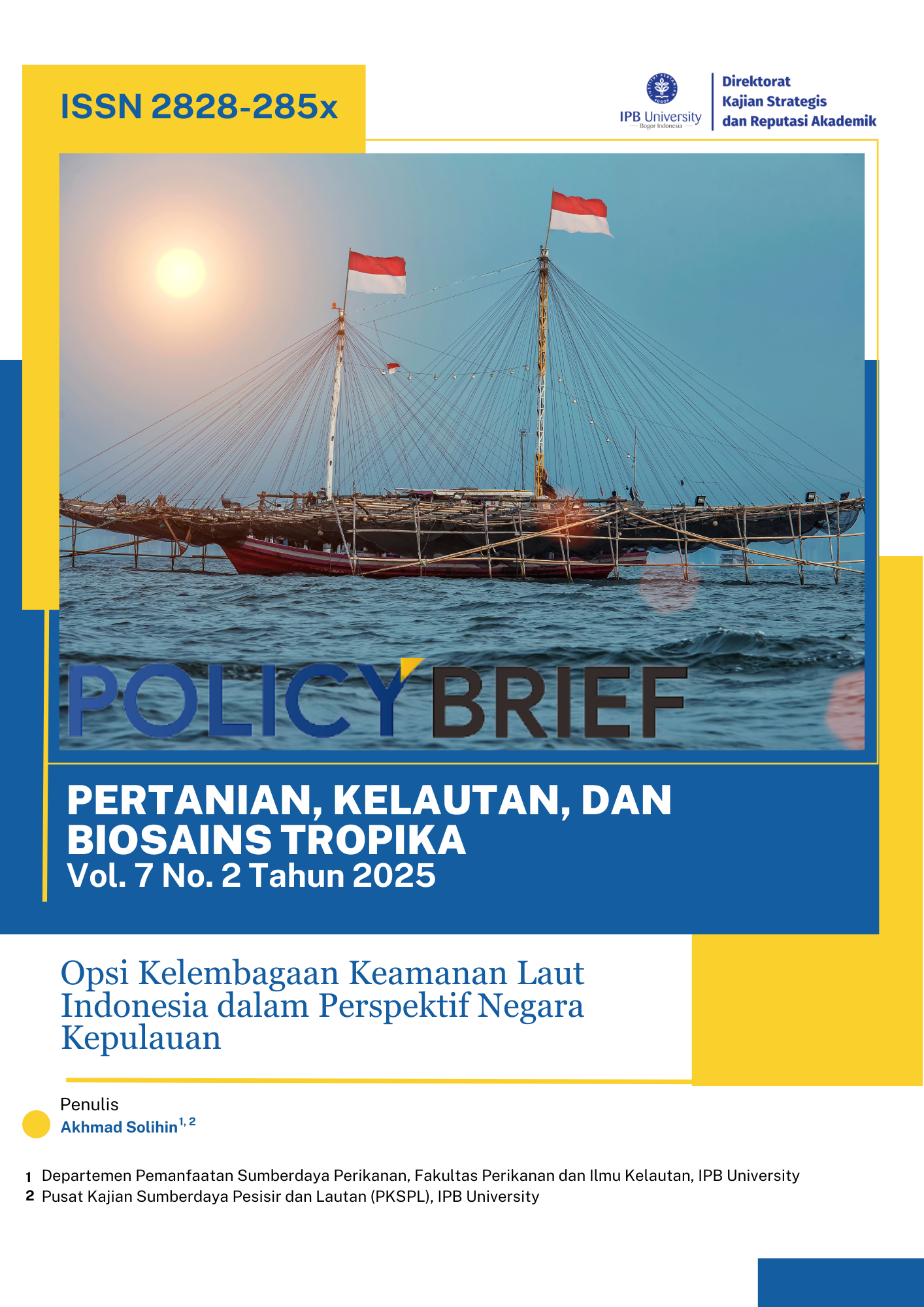Opsi Kelembagaan Keamanan Laut Indonesia dalam Perspektif Negara Kepulauan