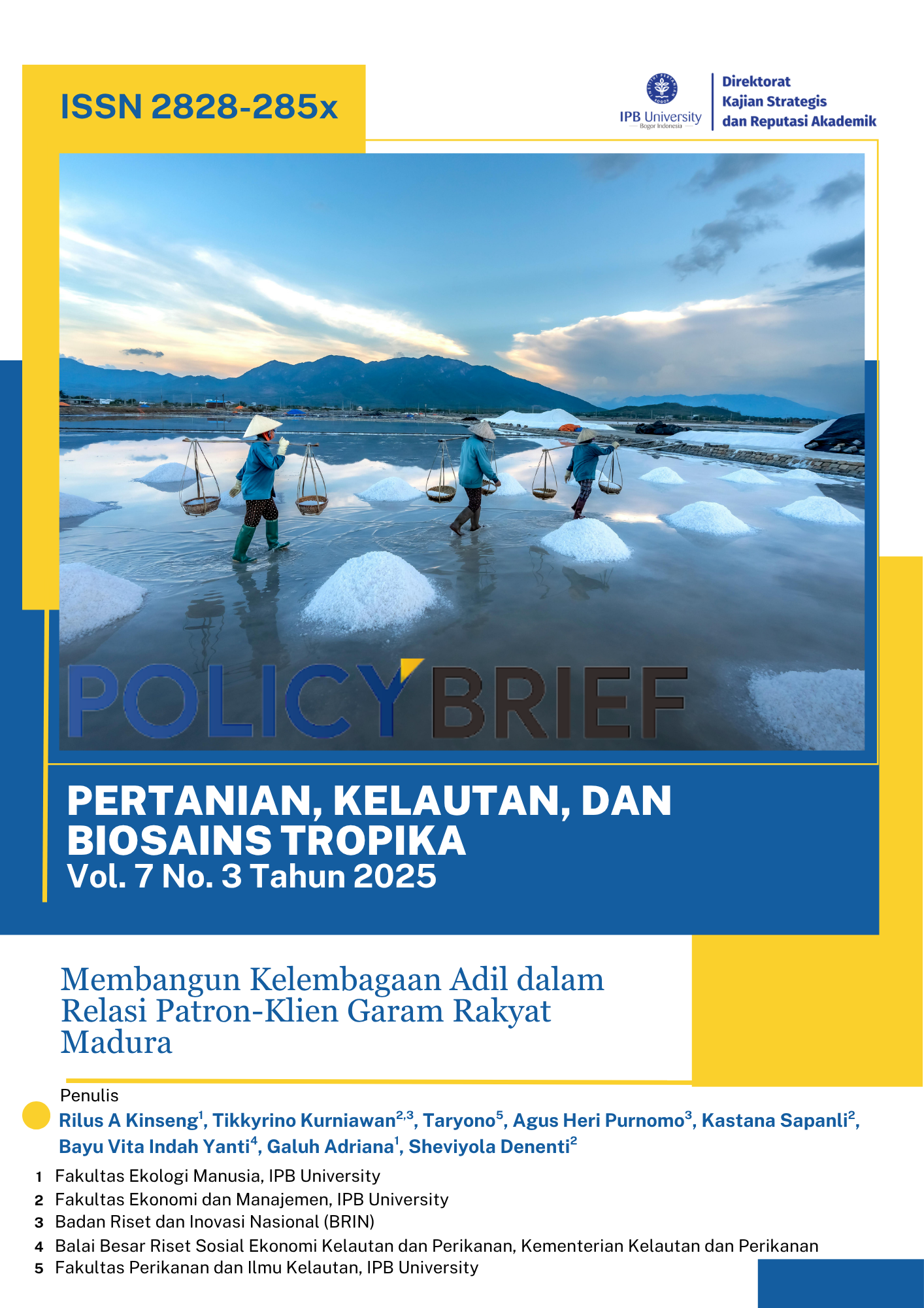 Membangun Kelembagaan Adil dalam Relasi Patron-Klien Garam Rakyat Madura