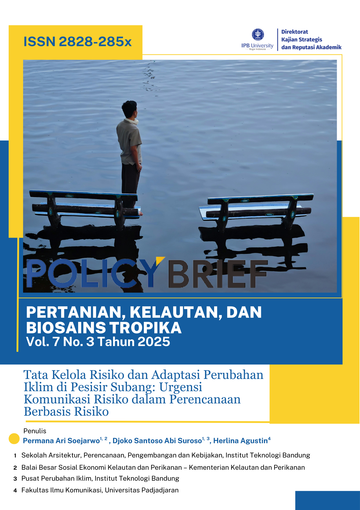 Tata Kelola Risiko dan Adaptasi Perubahan Iklim di Pesisir Subang: Urgensi Komunikasi Risiko dalam Perencanaan Berbasis Risiko