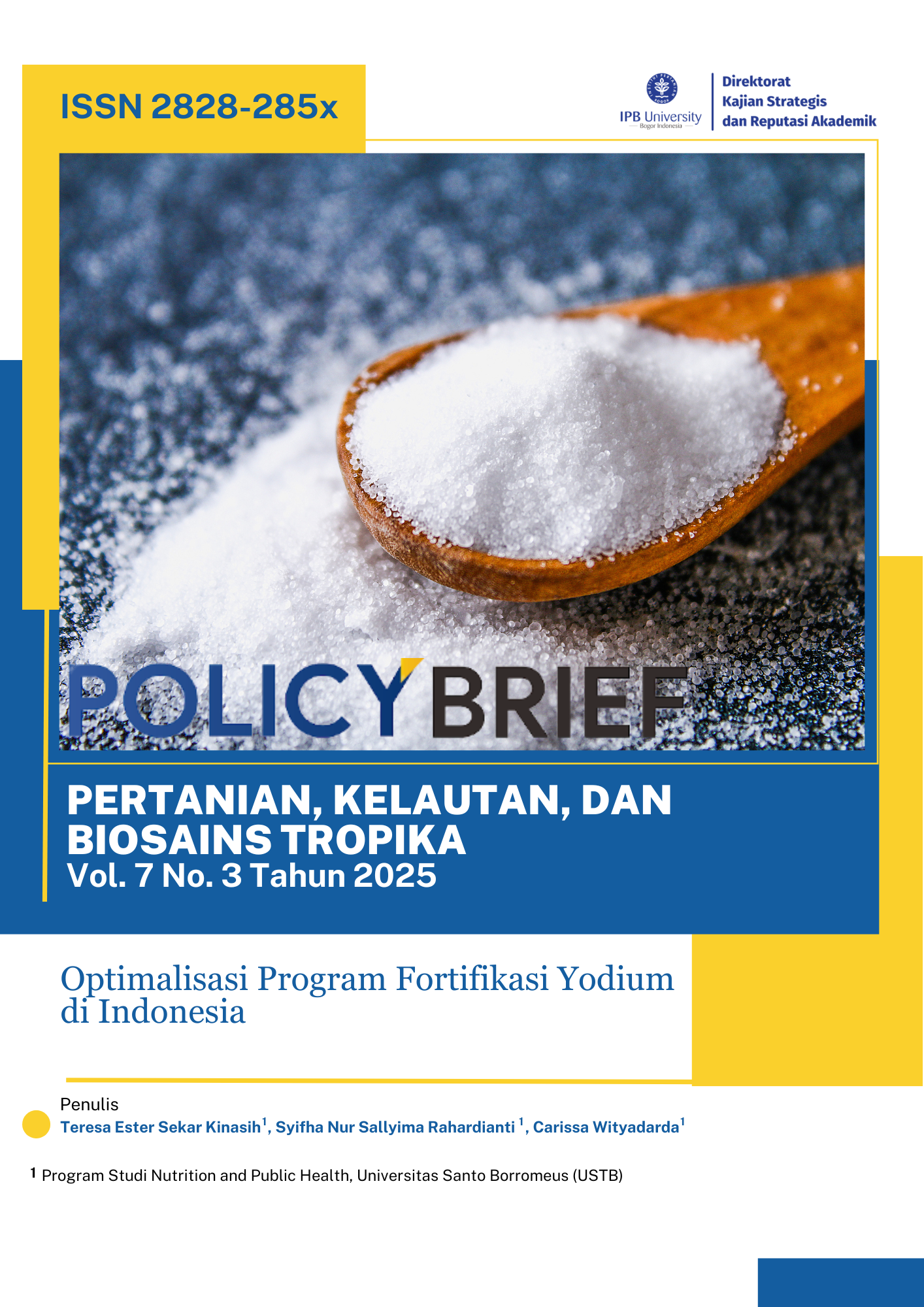 Optimalisasi Program Fortifikasi Yodium di Indonesia