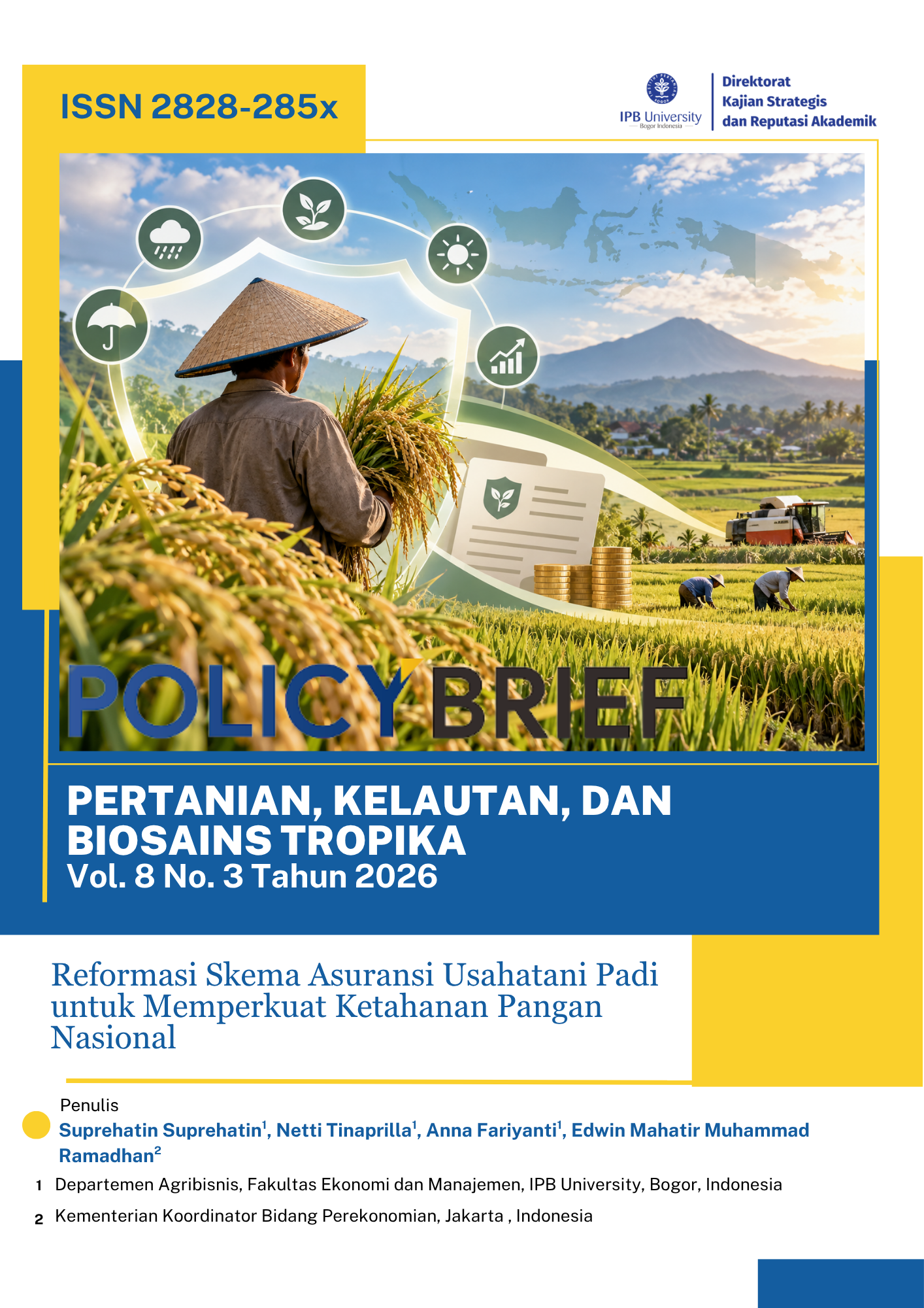 Reformasi Skema Asuransi Usahatani Padi untuk Memperkuat Ketahanan Pangan Nasional 