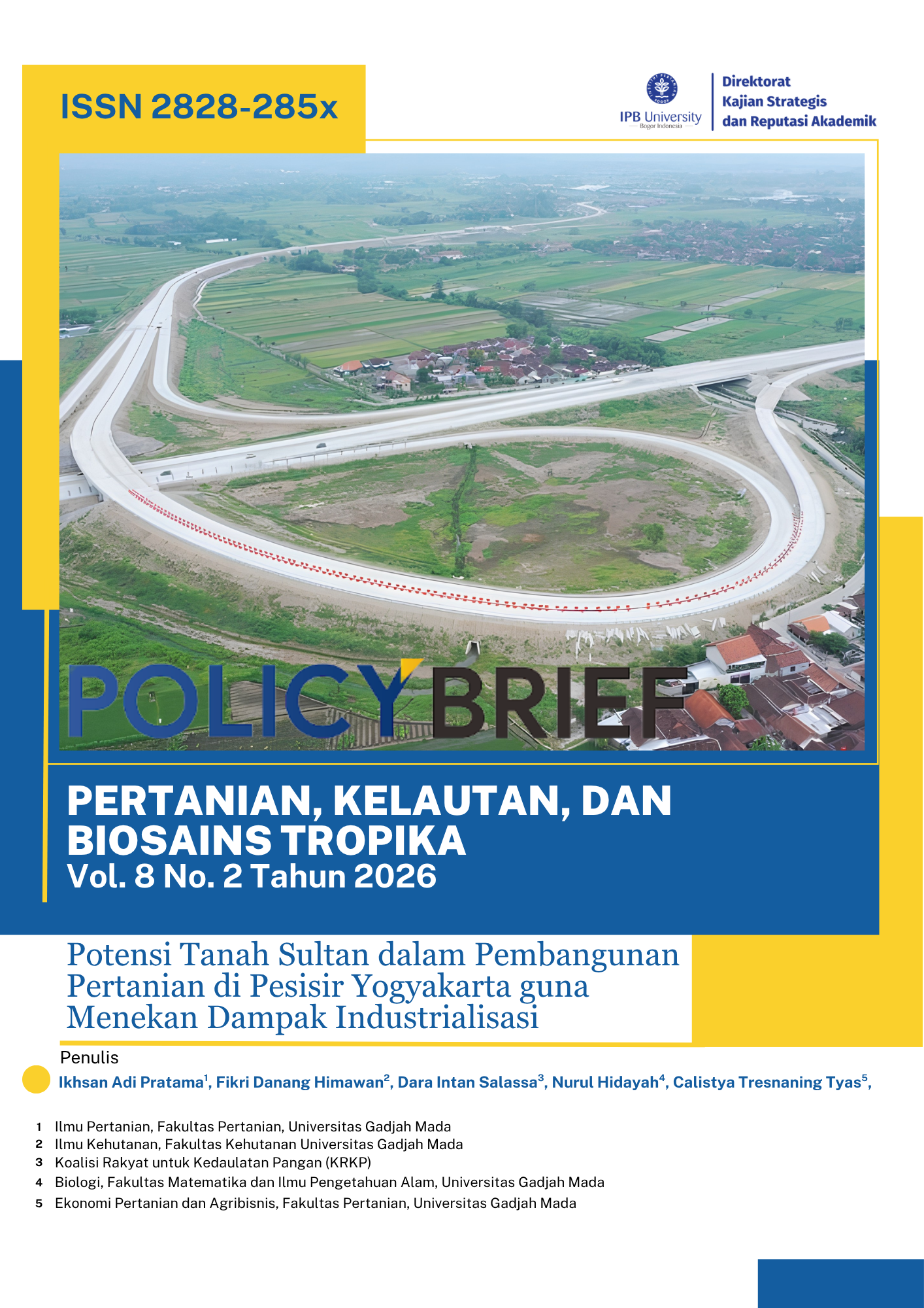 Potensi Tanah Sultan dalam Pembangunan Pertanian di Pesisir Yogyakarta guna Menekan Dampak Industrialisasi