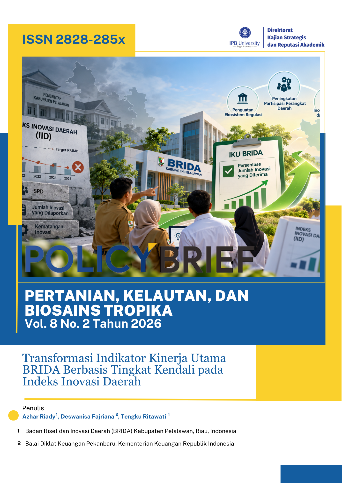 Transformasi Indikator Kinerja Utama BRIDA Berbasis Tingkat Kendali pada Indeks Inovasi Daerah 