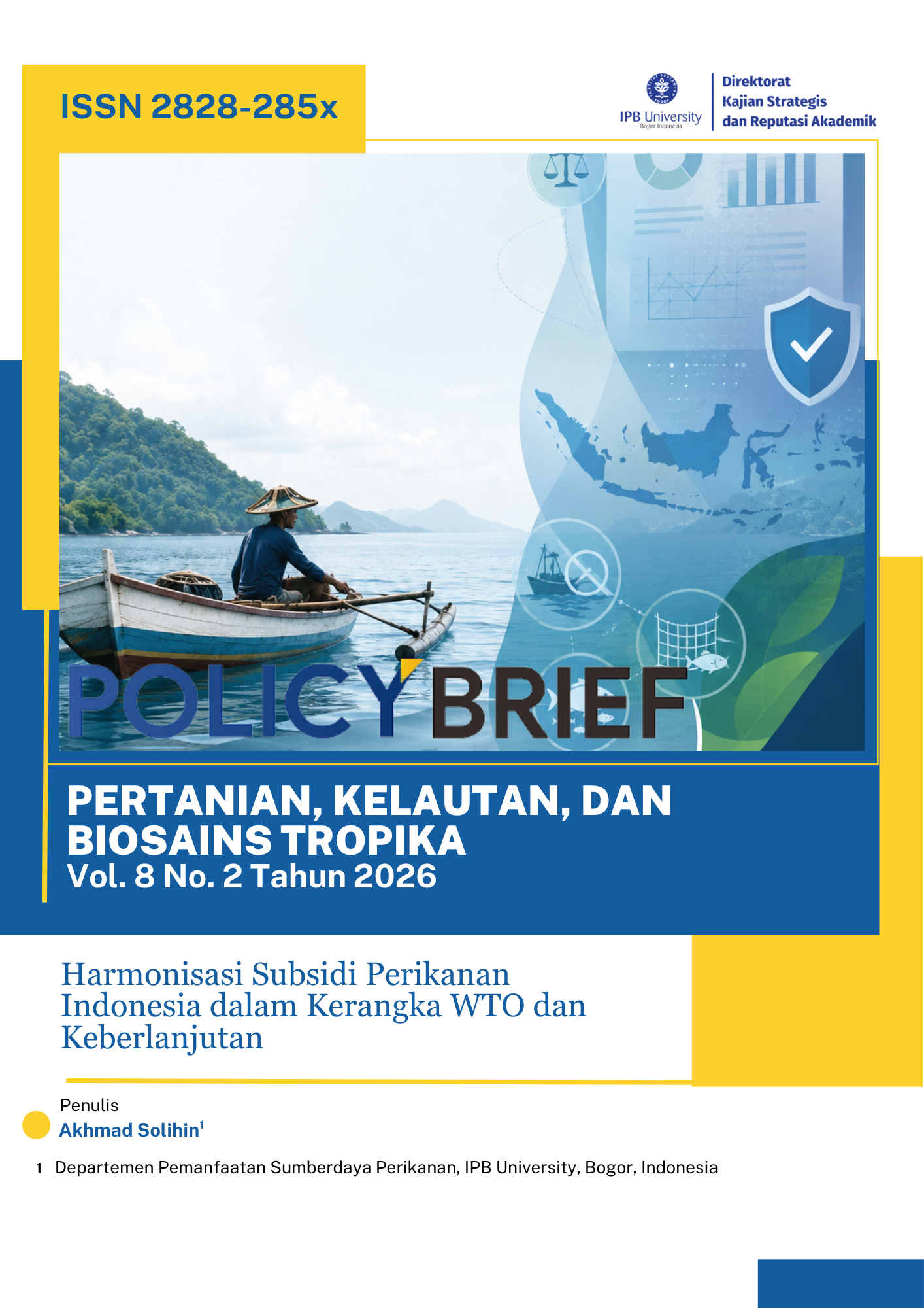 Harmonisasi Subsidi Perikanan Indonesia dalam Kerangka WTO dan Keberlanjutan