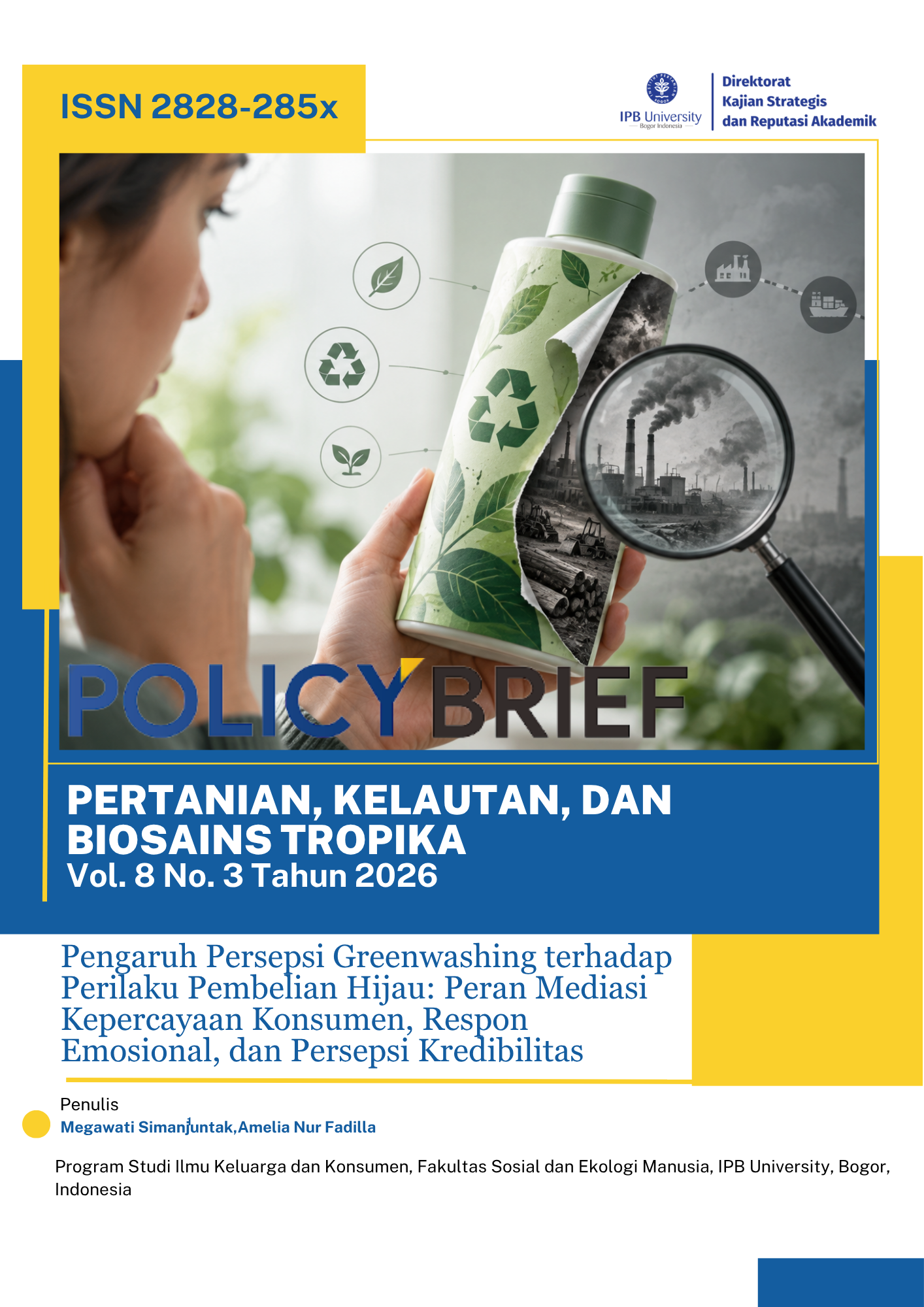 Pengaruh Persepsi Greenwashing terhadap Perilaku Pembelian Hijau: Peran Mediasi Kepercayaan Konsumen, Respon Emosional, dan Persepsi Kredibilitas