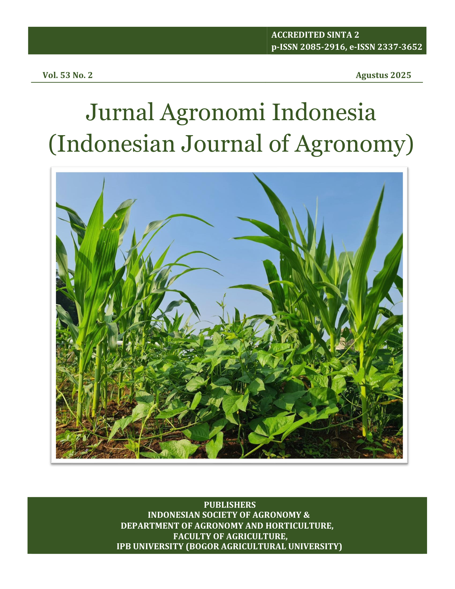                     View Vol. 53 No. 2 (2025):  Jurnal Agronomi Indonesia (Indonesian Journal of Agronomy)
                