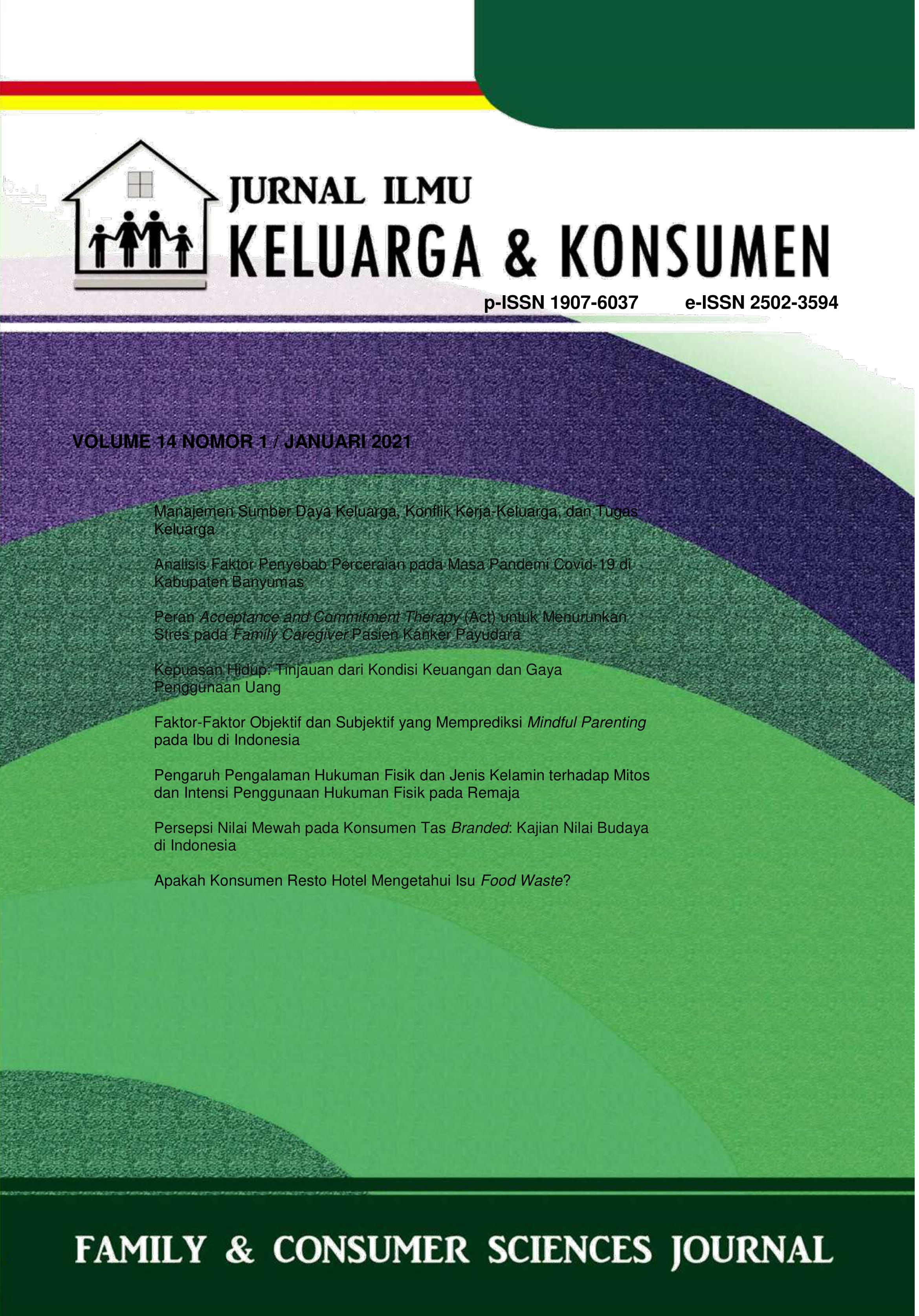 Jurnal Ilmu Keluarga dan Konsumen Volume 14 Nomor 1