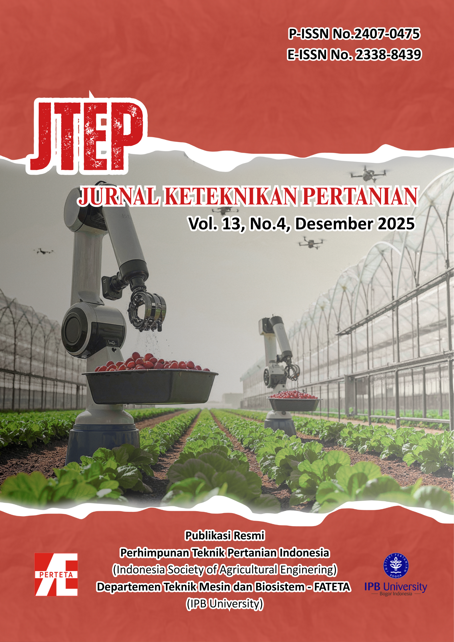                     View Vol. 13 No. 4 (2025): Jurnal Keteknikan Pertanian
                