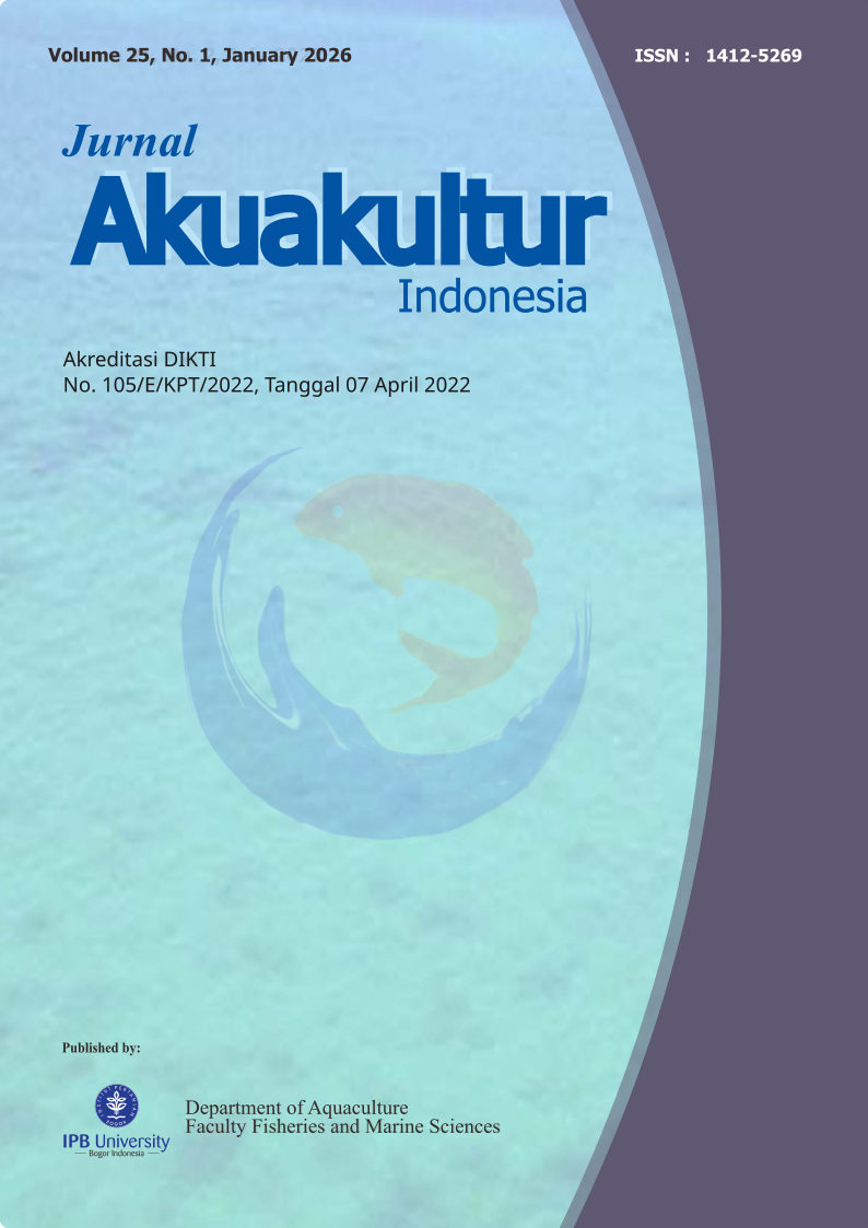                     View Vol. 25 No. 1 (2026): Jurnal Akuakultur Indonesia
                