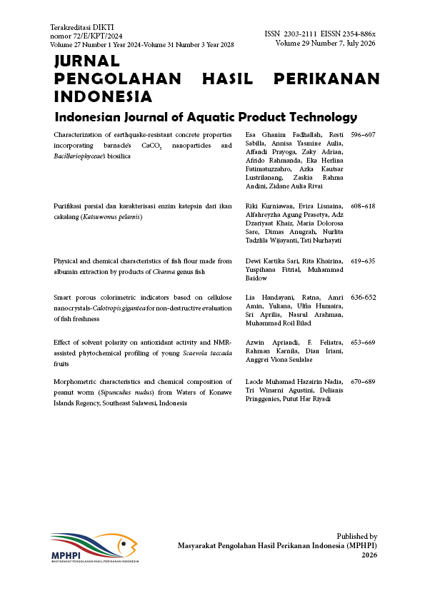 					View Vol. 29 No. 7 (2026): Jurnal Pengolahan Hasil Perikanan Indonesia 29(7)
				