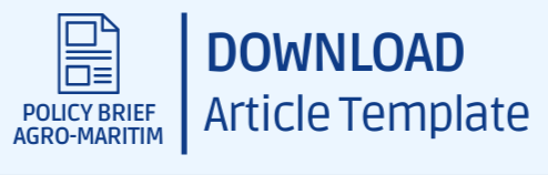 Paper template preview graphic for Agro-Maritim journal with a document icon and link button style layout