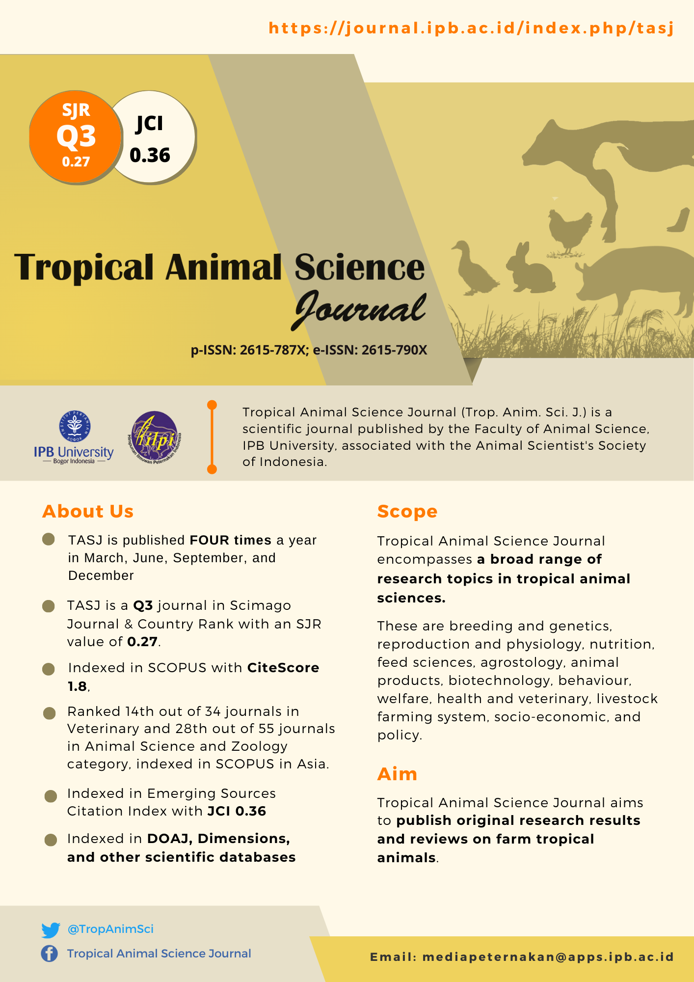 Submissions | Tropical Animal Science Journal